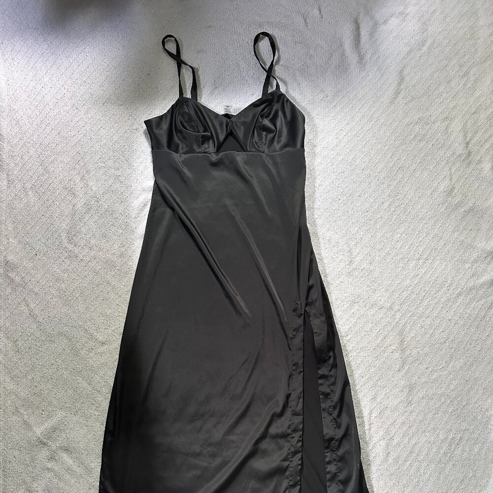Parade Keyhole Satin Midi Slip Dress SZ XS